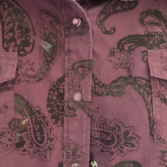 Ariat Purple Western Button down - Picture 2 of 2